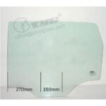 RH REAR DOOR GLASS GREEN (270MM FROM FRONT EDGE)